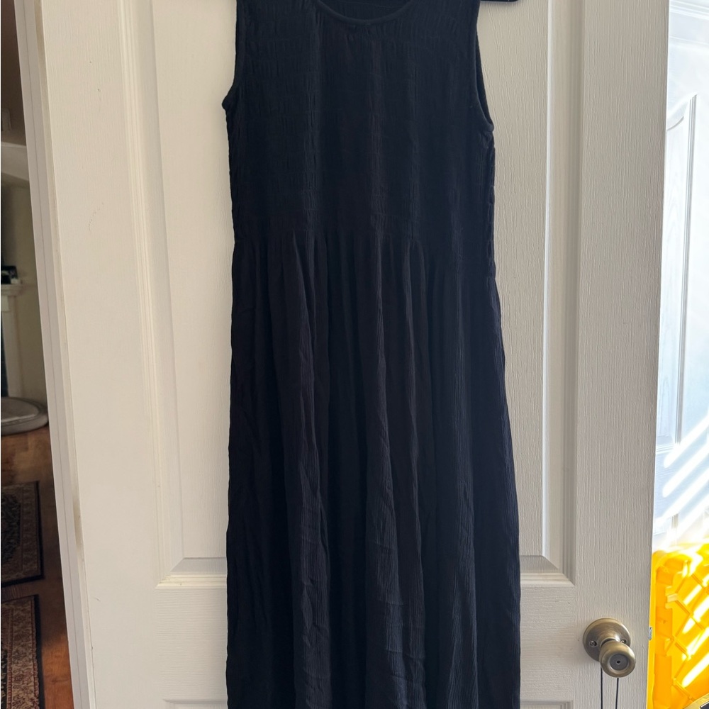 Elegant Blue Ginger Black Sleeveless Dress